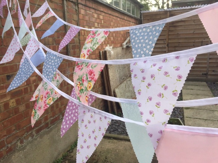 single sided bunting floral design
