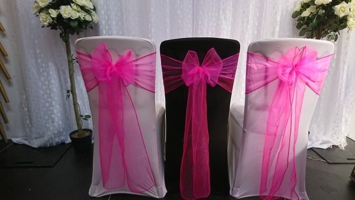 Hot Pink Organza Sash