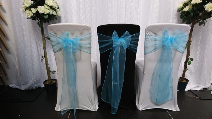Light Blue Organza Sash