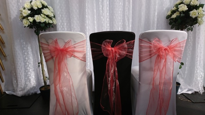 Orange Salmon Organza