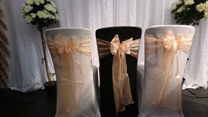 Peach Apricot Organza Sash