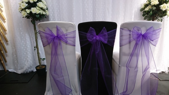 Purple Organza Sash