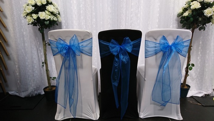 Royal Blue Organza Sash