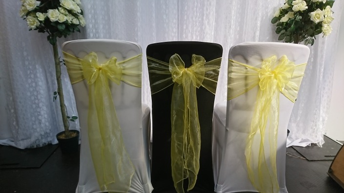Soft Yellow Organza Sash