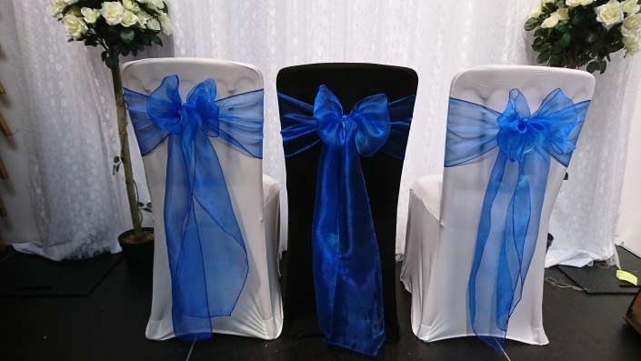 Sugarpuff Blueberry Organza Sash