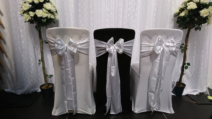 White Satin Sash