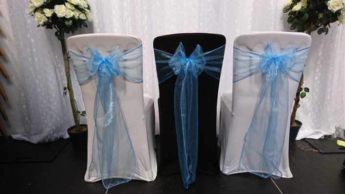 Baby Blue Organza Sash