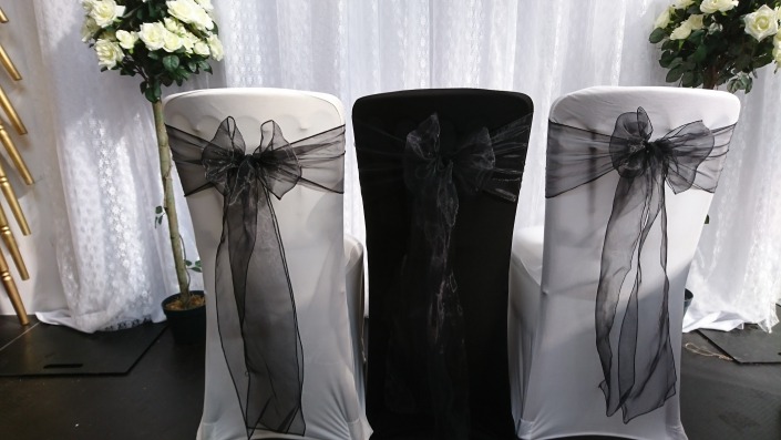Black Organza Sash