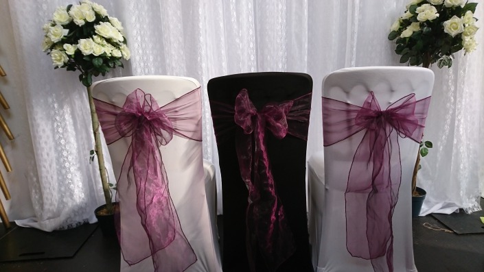 Dark Orchid Organza Sash